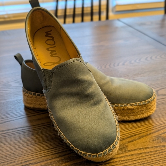 Sam Edelman Espadrilles Lift Light Satin Blue 9 - Picture 1 of 4